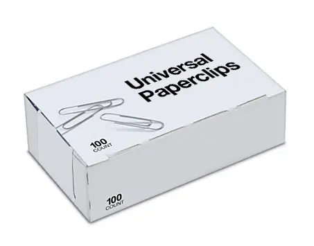 Image en page d'accueil du jeu Universal Paperclips